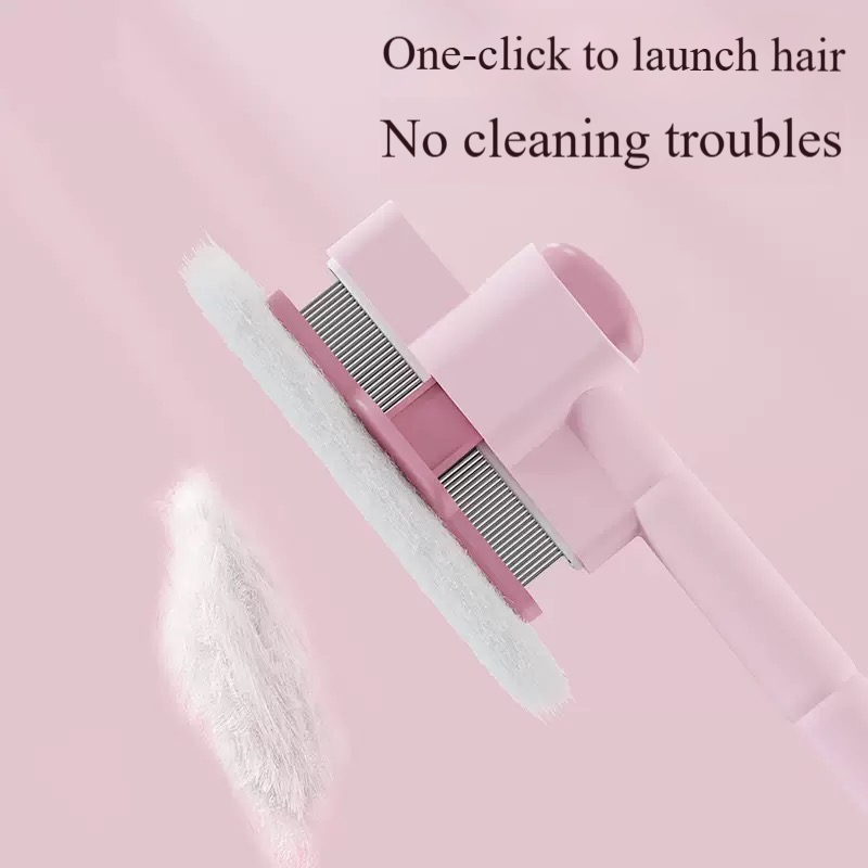 Discover 2 Sets Pink and Blue - Turn Shedding into Snuggles: The Magic Self-Cleaning Brush Pets Beg For!