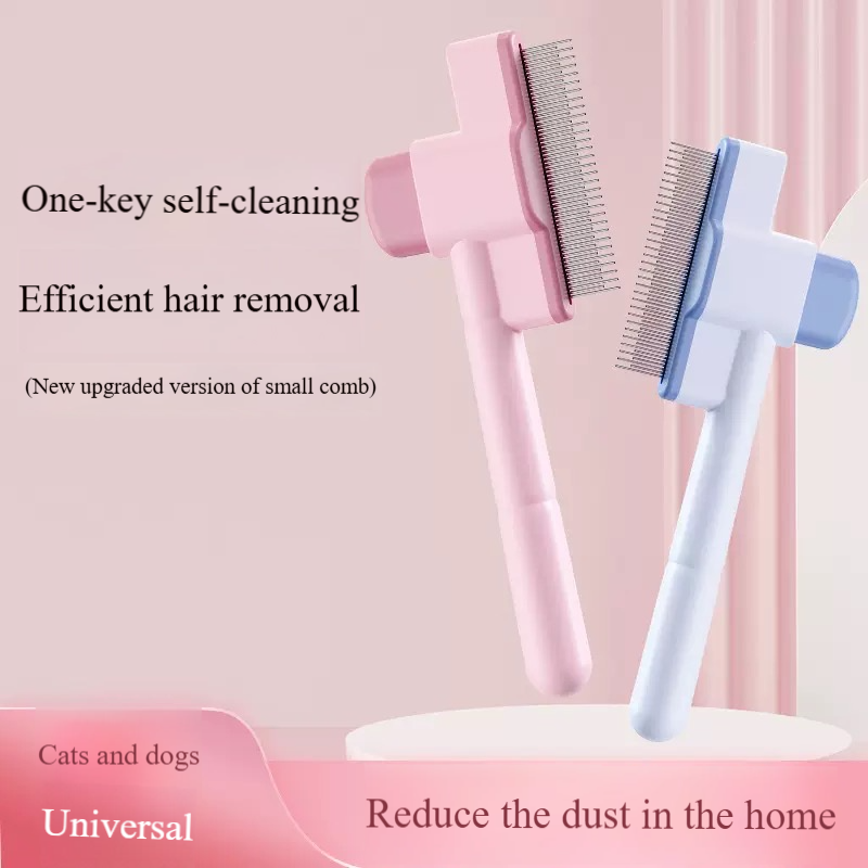 Discover 2 Sets Pink and Blue - Turn Shedding into Snuggles: The Magic Self-Cleaning Brush Pets Beg For!