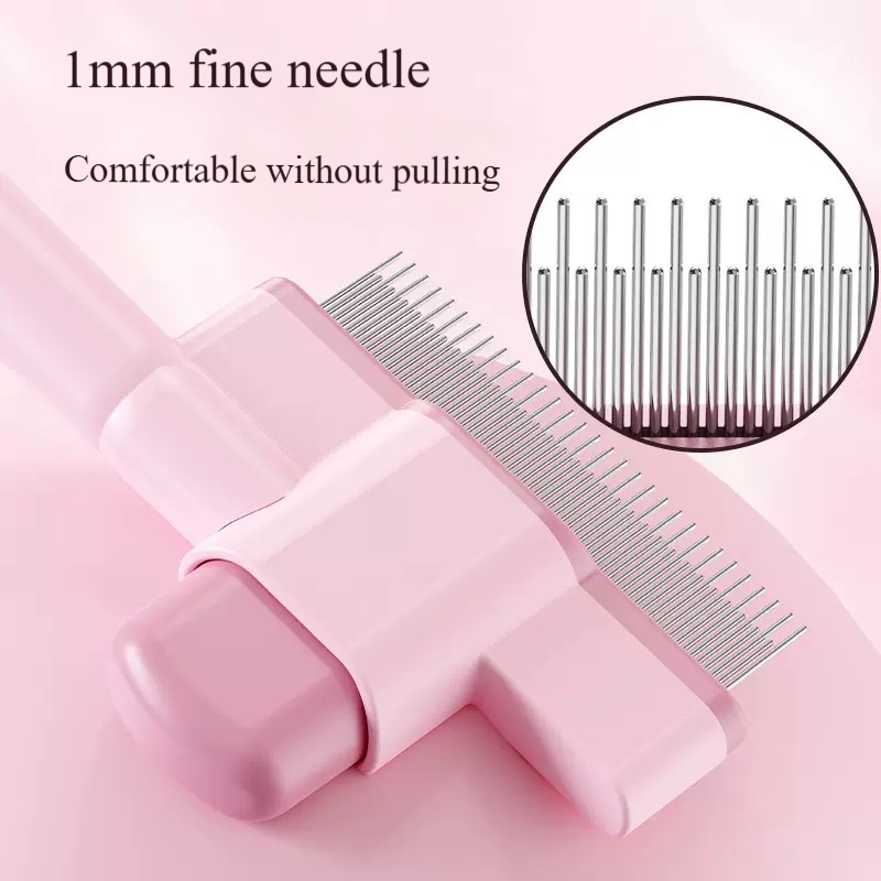 Discover 2 Sets Pink and Blue - Turn Shedding into Snuggles: The Magic Self-Cleaning Brush Pets Beg For!