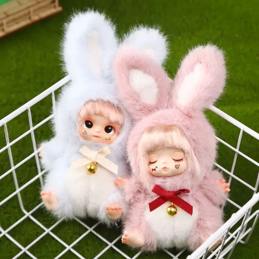 Annie Baby Rabbit Blind Box, 6 Design Collection with Hidden Edition, Doll with Bell
